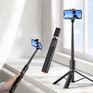 Tech-Protect L08S Bluetooth Selfie Stick with Remote Control, Tripod up to 141cm - Black