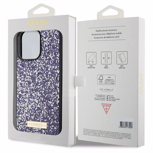 Guess Rhinestone Metal Logo case for iPhone 15 Pro - pink