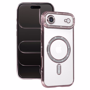 Bling MagSafe Suojakuori iPhone 17 Air:lle vaaleanpunainen