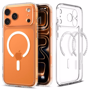 Spigen Ultra Hybrid Mag Magsafe Suojakuori iPhone 17 Pro Max:lle kirkas/valkoinen