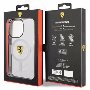 Ferrari FEHMP14LURKT iPhone 14 Pro 6.1" kirkas/läpinäkyvä hardcase Outline Magsafe