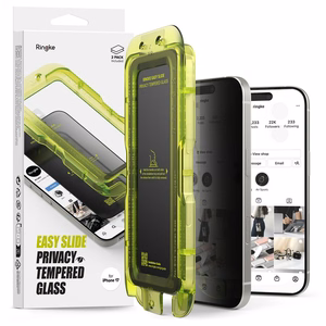 Ringke Easy Slide 2 kpl yksityisyyslasi iPhone 17 - musta