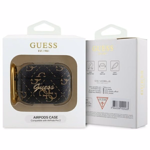 Guess GUAP2PG4GPK AirPods Pro 2 (2022/2023) kotelo musta/musta 4G Hook