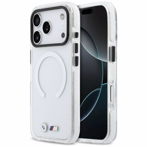BMW M IML Shockproof Metal Logos MagSafe Suojakuori iPhone 17 Pro Max:lle läpinäkyvä