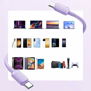 Joyroom Multi-Color Series A14 USB-C / USB-C 100W Kaapeli 1.2m - violetti