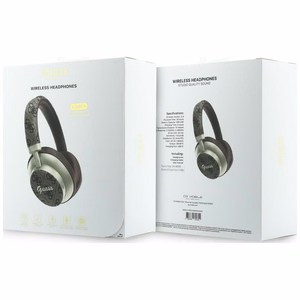 Wireless headphones Guess ENC 4G Gold Script Metal brown