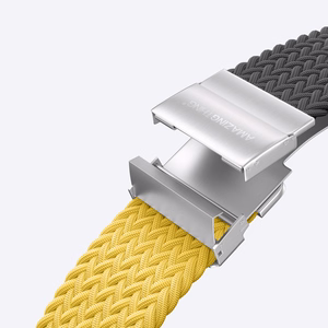 2 kpl AmazingThing Blend Band Apple Watch 45/46/49mm:lle - keltainen-musta / musta