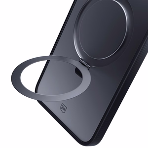 3mk Smoke Case Mag&Stand Suojakuori Apple iPhone 16 Plus:lle - läpinäkyvä
