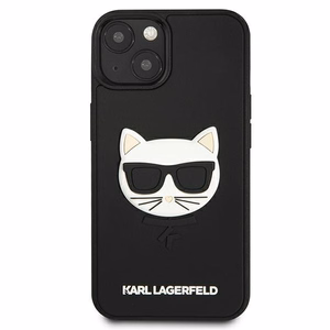 Karl Lagerfeld 3D kumi Choupette kotelo iPhone 13 mini - musta