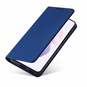 Magneettikorttikotelo Kotelo Samsung Galaxy S22 + (S22 Plus) Kotelo Lompakko Kortinhaltija Sininen
