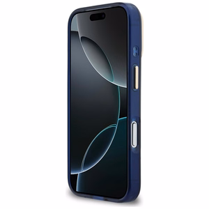 Guess IML 4G Script Metal Suojakuori iPhone 17 Pro Max:lle - sininen