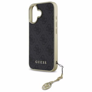 Guess 4G Charms Collection suojakuori iPhone 16 Plus:lle - musta