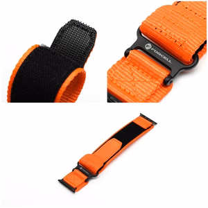 Hihna Apple Watch:lle Forcell F-Design FA05 nylon tarranauha 38 / 40 / 41 mm oranssi