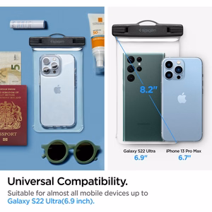 Spigen Aqua Shield A601 universaali vedenkestävä suojapussi, läpinäkyvä