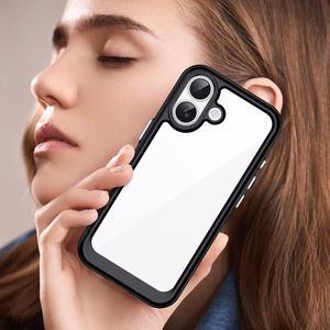 Outer Space iPhone 17 Suojakuori - Musta Läpinäkyvä