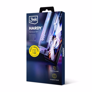 LCD tempered glass (2 pcs.) with applicator 3mk Hardy Hardura 9H Apple iPhone 17 Pro Max black