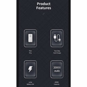 External battery Power Bank Awei P6K 5V/2.1A 20000mAh black