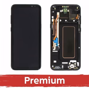 LCD-näyttö yhteensopiva Samsung G955 S8 Plus kanssa kehyksellä / musta / OEM