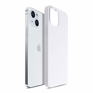 3mk Hardy Silikoninen MagCase iPhone 15:lle - valkoinen ja hopeinen