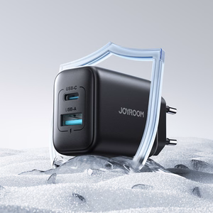 Joyroom JR-TCF13 verkkolaturi USB-C / USB-A 25W SFC / PPS / PD - musta