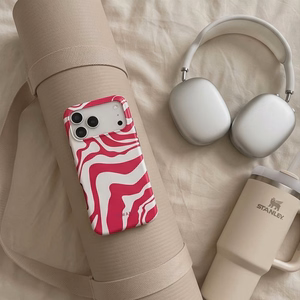 Tech-Protect Lamano MagSafe -suojakuori iPhone 18 Pro Max / 17 Pro Max -malleille, valkoinen ja vaaleanpunainen