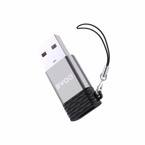 BWOO adapteri USB-C - USB harmaa OTG BZ-38