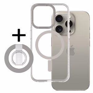 Amazing Thing Titan Pro Mag Ring Grip Suojakuori 10FT IP156.1PTRGY iPhone 15 Pro:lle titaani