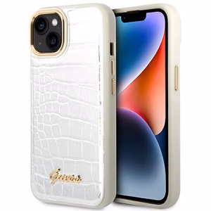 Guess GUHCP14SHGCRHS iPhone 14 6.1 "hopea / hopea kovakotelo Croco Collection