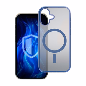 3mk Frosty MagCase Blue Suojakuori Apple iPhone 16 Plus:lle - läpinäkyvä