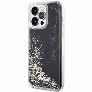 Guess GUHCP14XLCSGSGK iPhone 14 Pro Max 6.7" musta/musta hardcase Liquid Glitter Marble