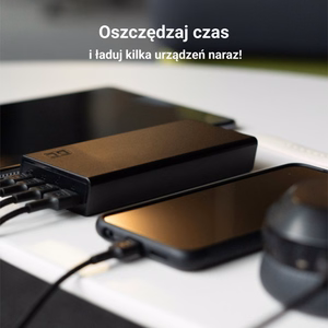Green Cell GC PowerPlay 20S -varavirtalähde, 20 000 mAh, 22,5 W, PD, USB-C, pikalataus, Panther Black