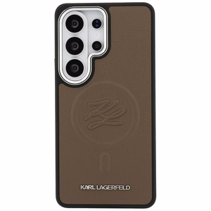 Karl Lagerfeld Suojakuori Embossed Ring Initials MagSafe Samsung Galaxy S26 Ultra:lle ruskea