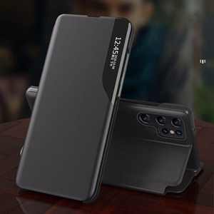 Eco Leather View Case for Samsung Galaxy S24 FE with Flip and Stand - Black