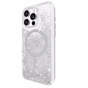 Case-Mate Waterfall MagSafe suojakuori iPhone 16 Pro Max -laitteelle, hopeanvärinen