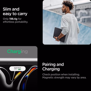 Spigen Liquid Air Folio Suojakuori iPad Pro 11 (2024) iPad Pro 11 (2025) -tabletille - musta