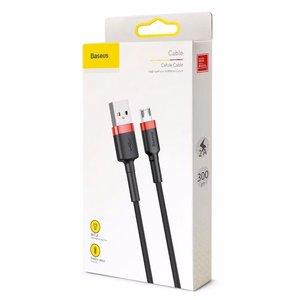 Baseus Cafule Micro USB -kaapeli 2A 3m (musta+punainen)