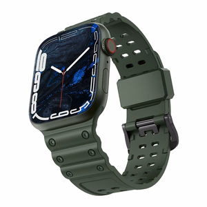 Triple Protection Hihna Apple Watch 38 / 40 / 41 mm ranneke - vihreä