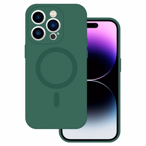 TEL PROTECT MagSilicone Suojakuori iPhone 14:lle vihreä