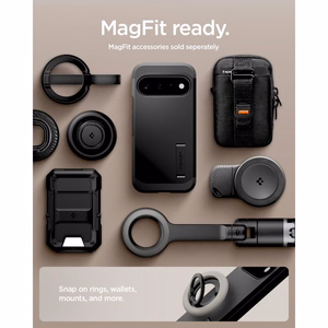 Spigen Tough Armor Mag MagSafe -suojakuori Google Pixel 11 -mallille, musta