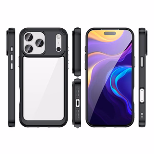 Outer Space Suojakuori iPhone 17 Pro:lle - Musta Läpinäkyvä