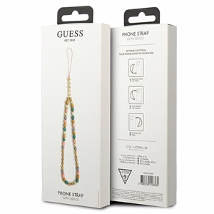 Guess riipus GUSTFLWP puhelimen hihna vaaleanpunainen Heishi Beads