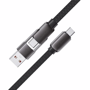 Acefast C13-04 USB-C - USB-A / USB-C -kaapeli 480 Mb/s 3 A 1,2 m - musta