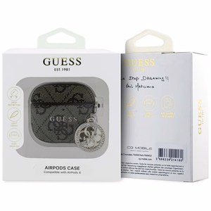 Guess 4G Strass Charm kotelo AirPods 4 - ruskea