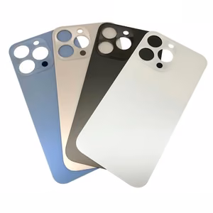 Back Cover Compatible With iPhone 12 Pro Max / Silver / (Bigger Hole) / HQ