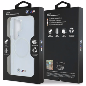 BMW IML Shockproof Metal Logo MagSafe Case for Samsung Galaxy S26 Ultra - Transparent
