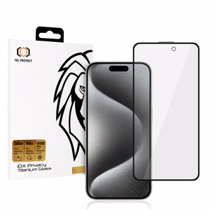 Suojalasi Tel Protect 10X Privacy Titanium iPhone 15 Pro Max