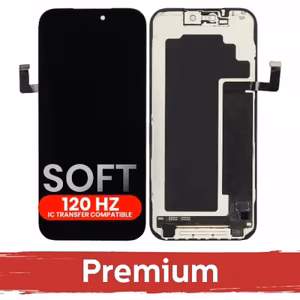 LCD Display Compatible iPhone 17 Pro Max black (SOFT OLED / Stable 120Hz / Premium) *Removable IC*