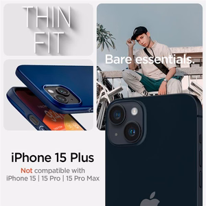 Spigen Thin Fit iPhone 15 Plus Suojakuori - Sininen