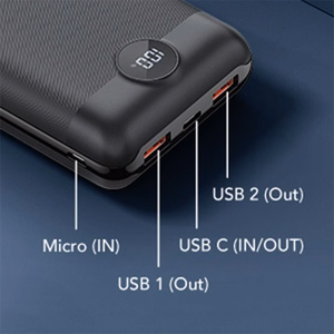 VEGER varavirtalähde 20000 mAh PD QC3.0 2A 22,5W S20 (W2053) musta
