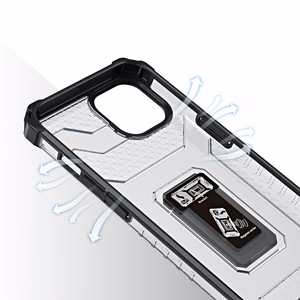 Crystal Ring Case jalustallinen kestävä iskunkestävä suojakuori iPhone 13 minille, musta